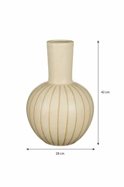 MICA DECORATIONS - Mica decorations - vase en céramique crème h42