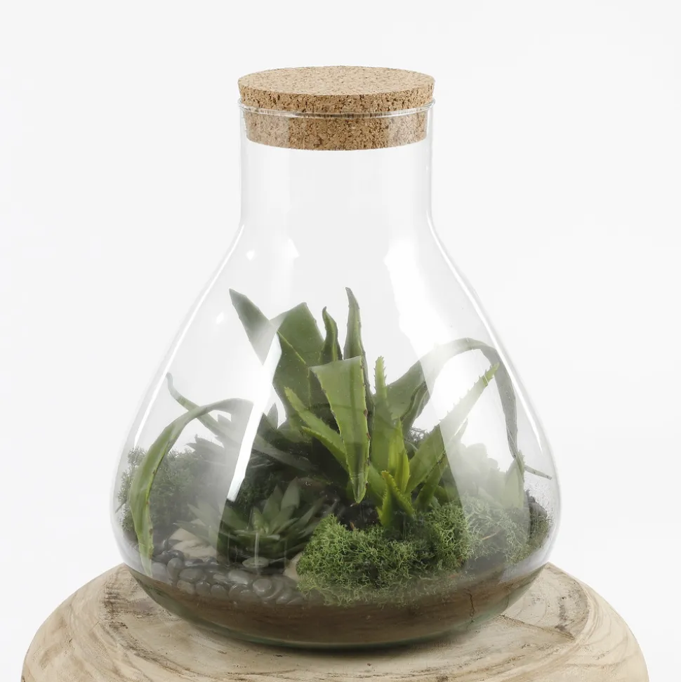 MICA DECORATIONS - Mica decorations - vase en verre recyclé h32