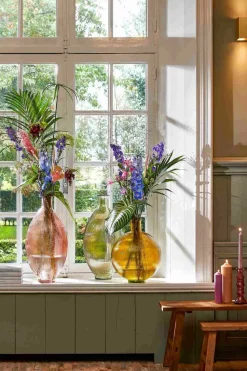 MICA DECORATIONS - Mica decorations - vase bouteille en verre recyclé ocre h42