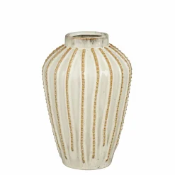 MICA DECORATIONS - Mica decorations vase cathy - 20x20x29 cm - céramique - blanc cassé