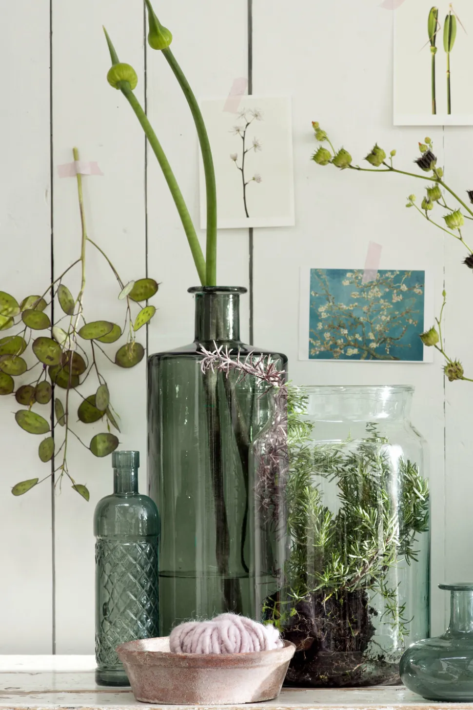 MICA DECORATIONS - Mica decorations - vase bouteille en verre recyclé vert h40