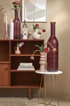 MICA DECORATIONS - Mica decorations - vase bouteille en verre recyclé bordeaux h75