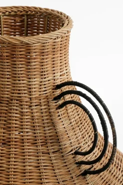 MICA DECORATIONS - Mica decorations - vase en rotin marron h43