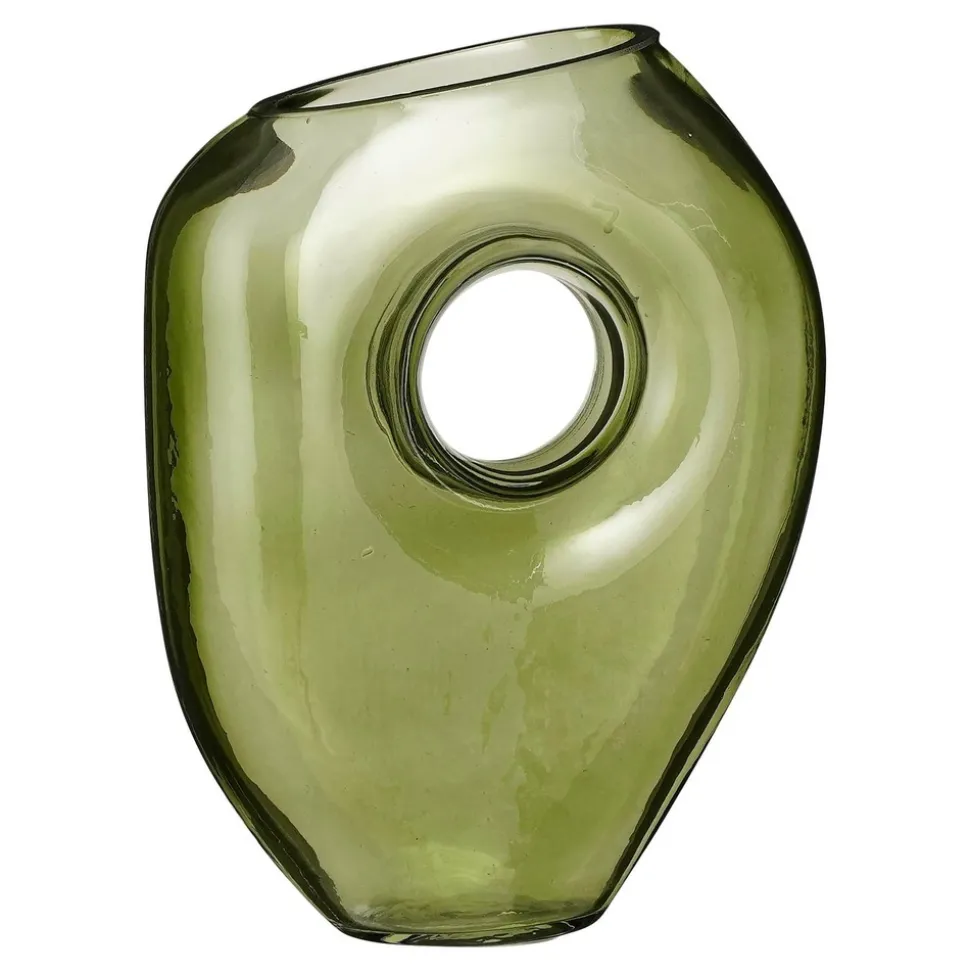 MICA DECORATIONS - Mica decorations - vase en verre vert clair h22,5