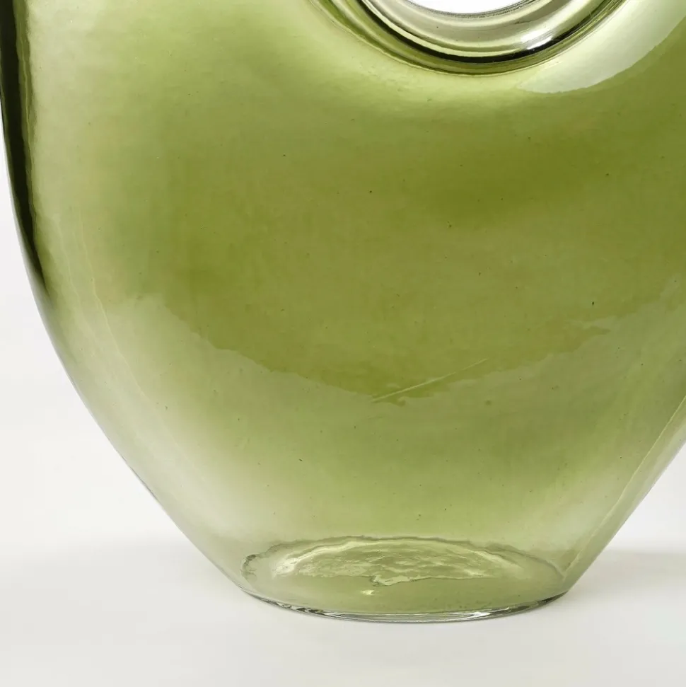 MICA DECORATIONS - Mica decorations - vase en verre vert clair h22,5