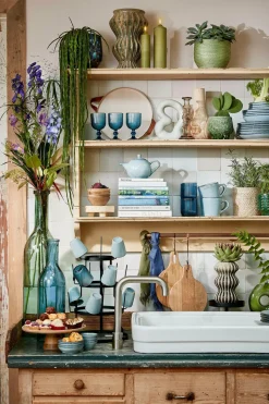 MICA DECORATIONS - Mica decorations - vase en verre vert clair h22,5