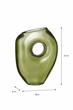 MICA DECORATIONS - Mica decorations - vase en verre vert clair h22,5