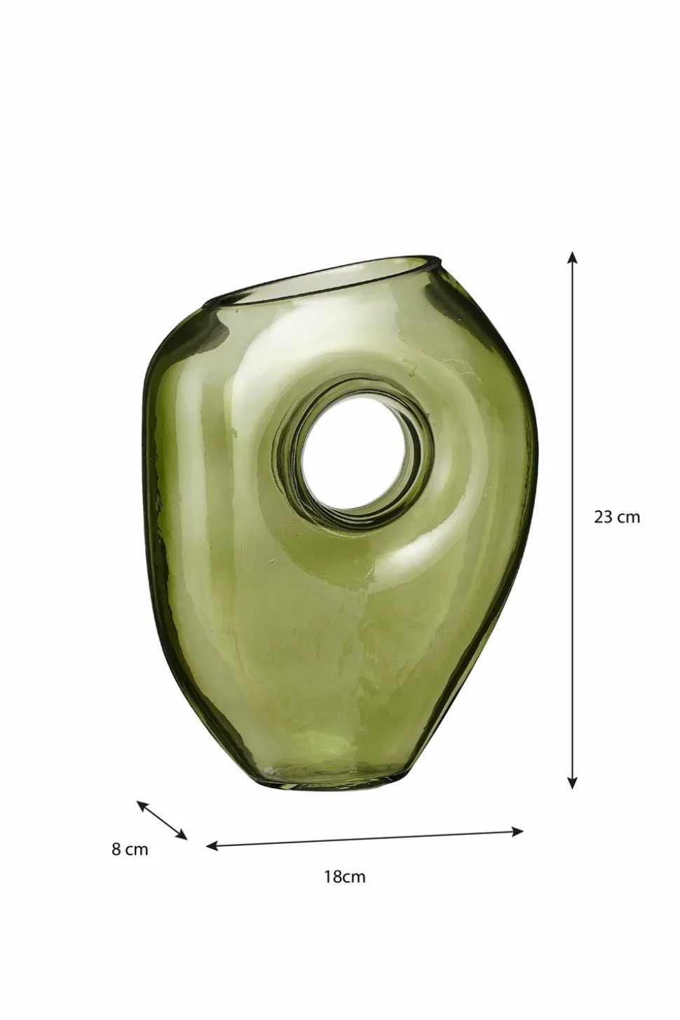 MICA DECORATIONS - Mica decorations - vase en verre vert clair h22,5