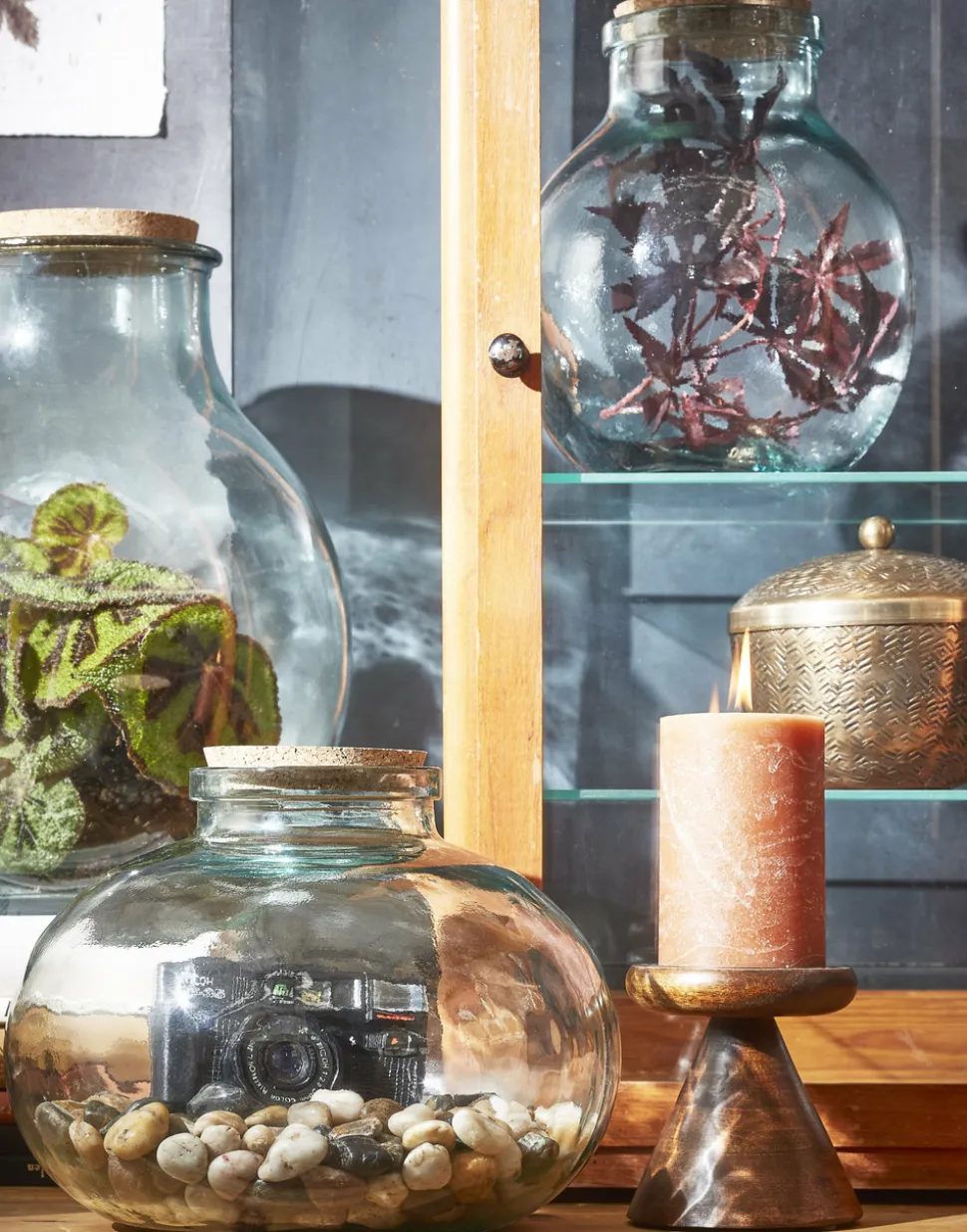 MICA DECORATIONS - Mica decorations - vase en verre recyclé h23