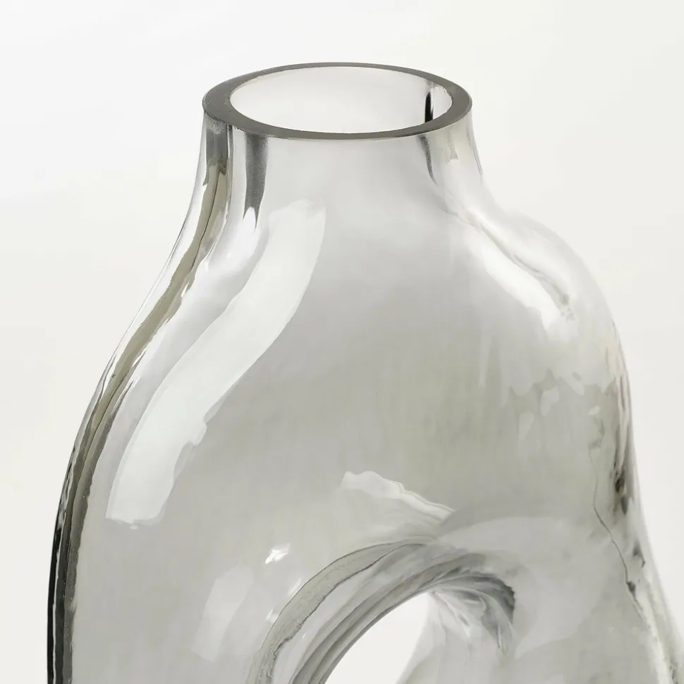 MICA DECORATIONS - Mica decorations - vase en verre gris clair h25