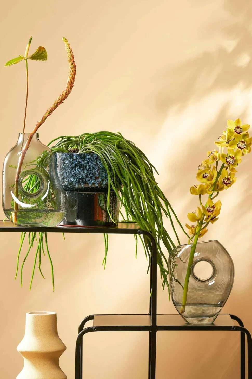 MICA DECORATIONS - Mica decorations - vase en verre gris clair h25