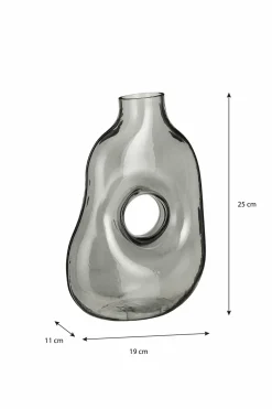 MICA DECORATIONS - Mica decorations - vase en verre gris clair h25