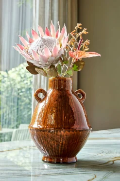 MICA DECORATIONS - Mica decorations - vase en céramique marron h34