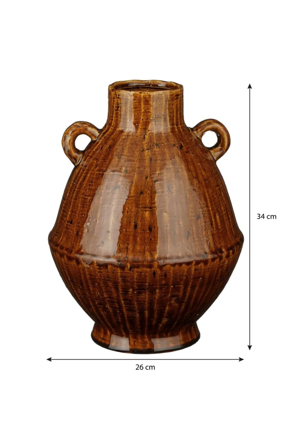 MICA DECORATIONS - Mica decorations - vase en céramique marron h34