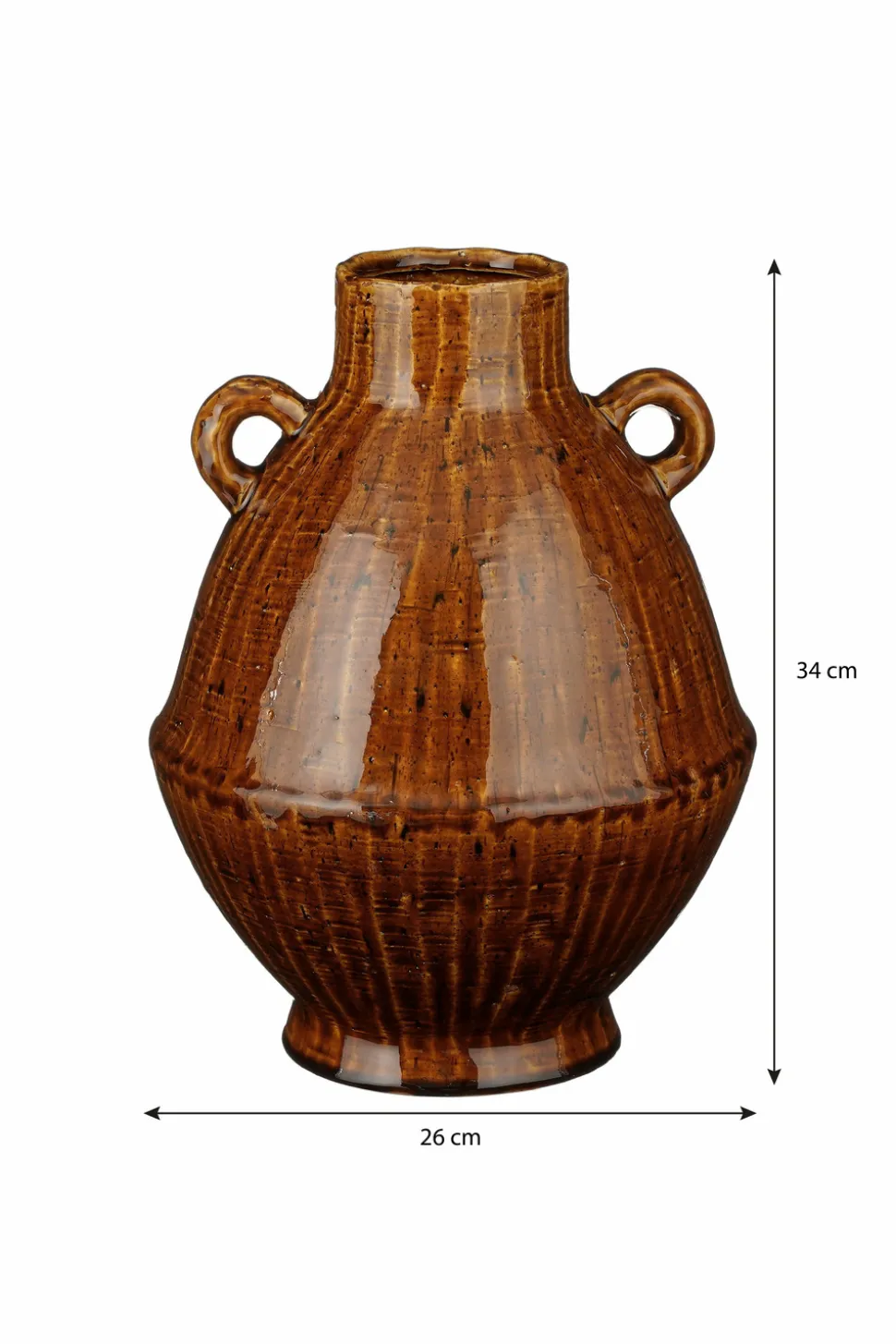 MICA DECORATIONS - Mica decorations - vase en céramique marron h34