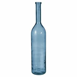MICA DECORATIONS - Mica decorations - vase bouteille en verre recyclé bleu h100