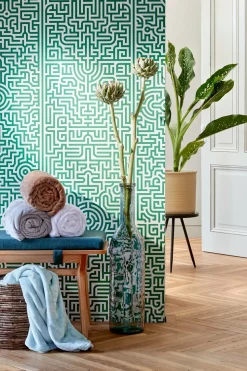 MICA DECORATIONS - Mica decorations - vase bouteille en verre recyclé bleu h100