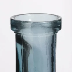 MICA DECORATIONS - Mica decorations - vase bouteille en verre recyclé bleu h100