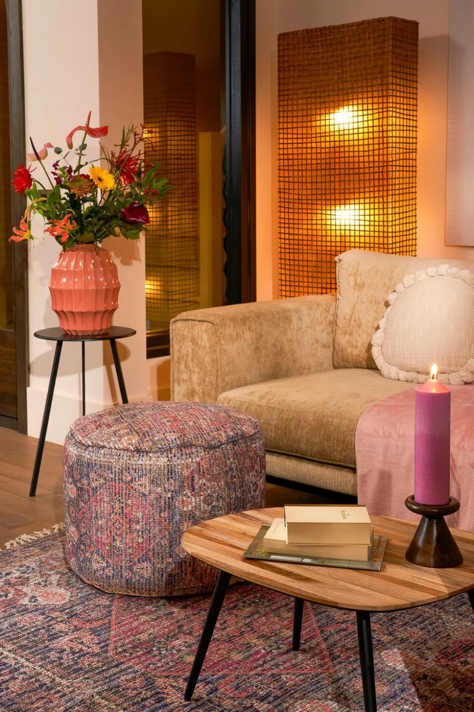 MICA DECORATIONS - Mica decorations - vase en céramique rose h33