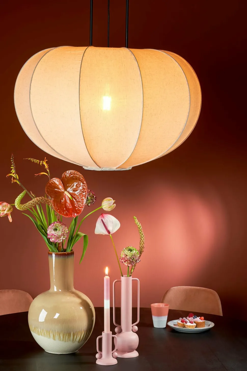 MICA DECORATIONS - Mica decorations - vase en céramique crème h42