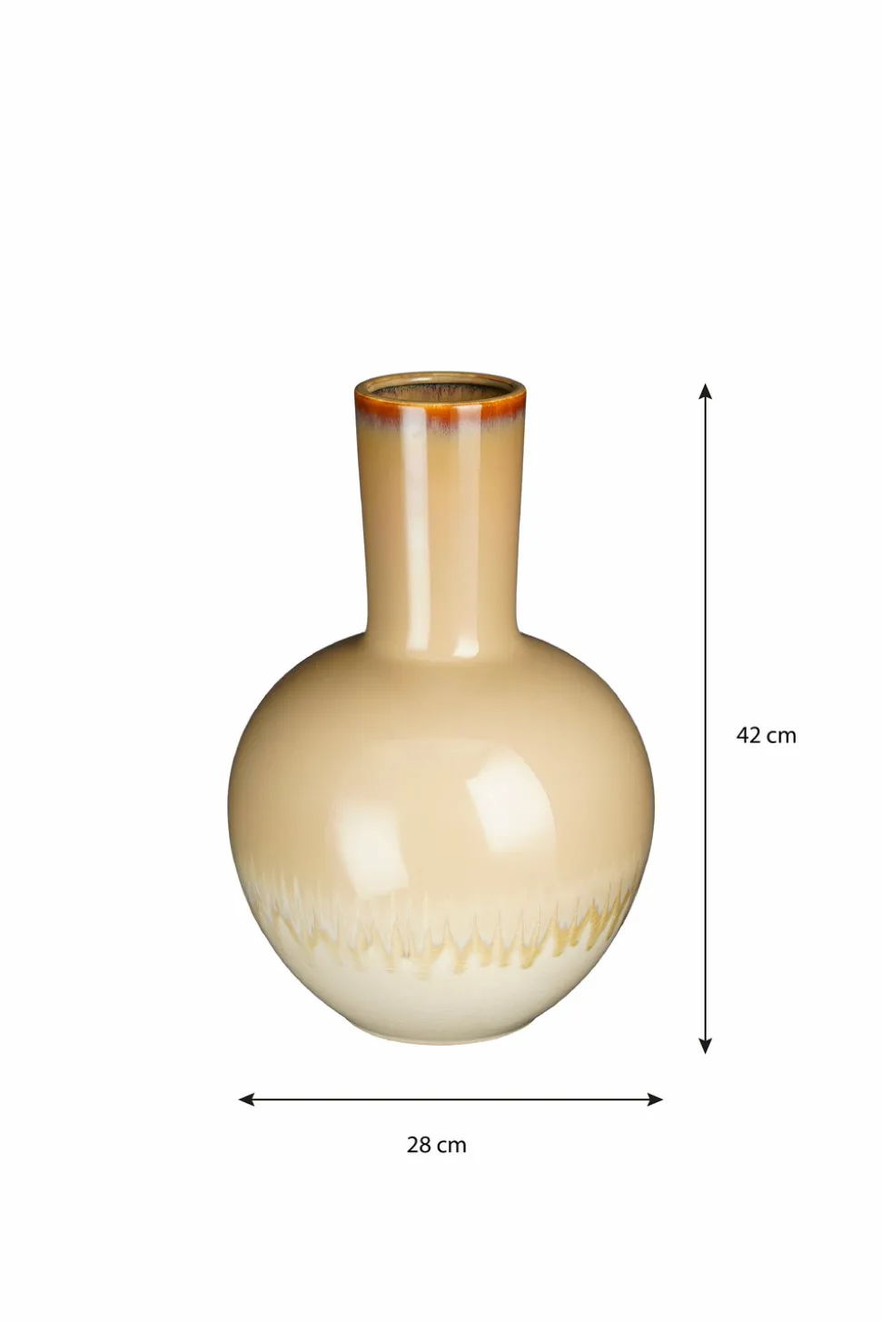 MICA DECORATIONS - Mica decorations - vase en céramique crème h42
