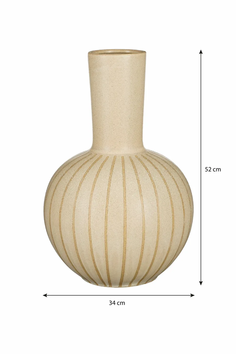 MICA DECORATIONS - Mica decorations - vase en céramique crème h52