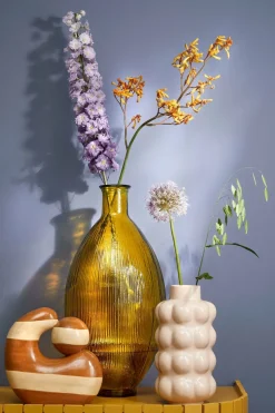 MICA DECORATIONS - Mica decorations - vase bouteille en verre recyclé ocre h59