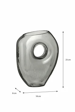 MICA DECORATIONS - Mica decorations - vase en verre gris h22,5