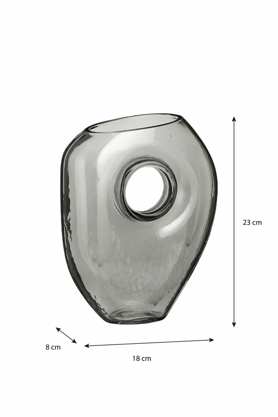 MICA DECORATIONS - Mica decorations - vase en verre gris h22,5