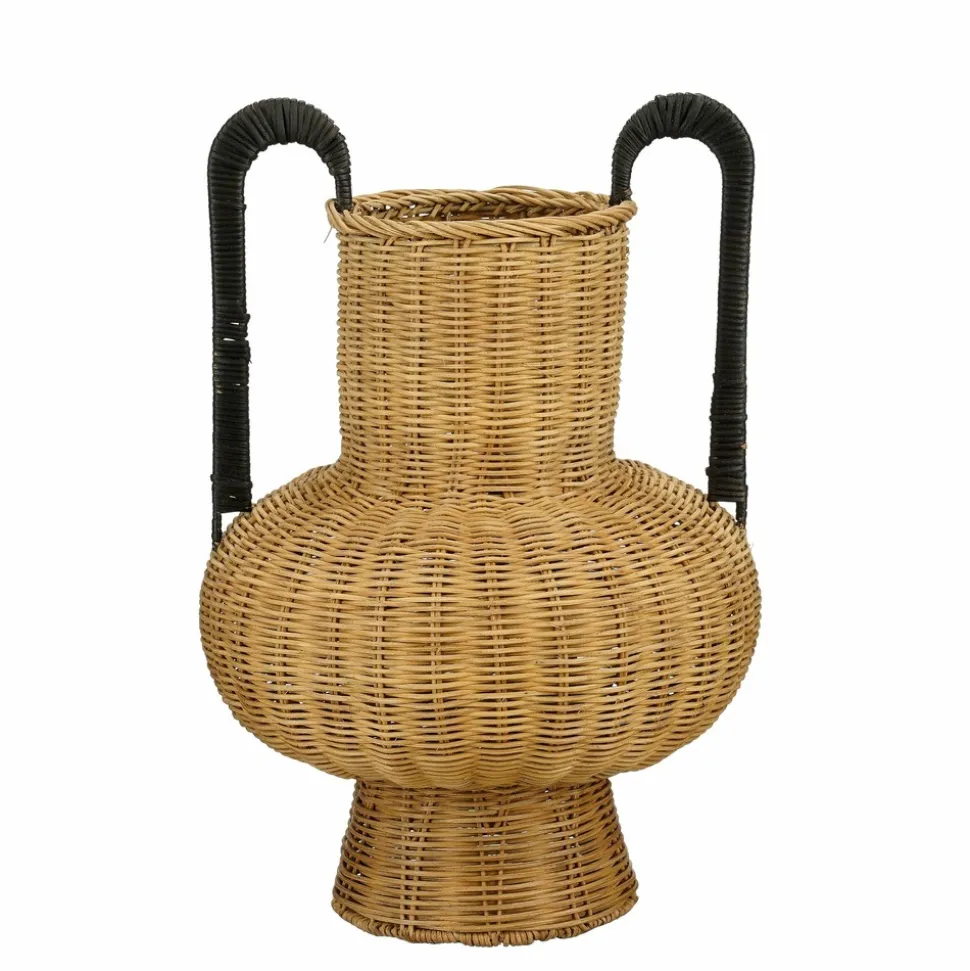 MICA DECORATIONS - Mica decorations - vase en rotin marron h42