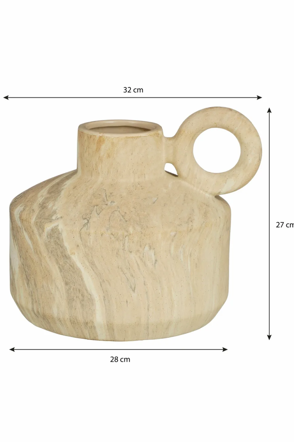 MICA DECORATIONS - Mica decorations - vase en céramique beige h27