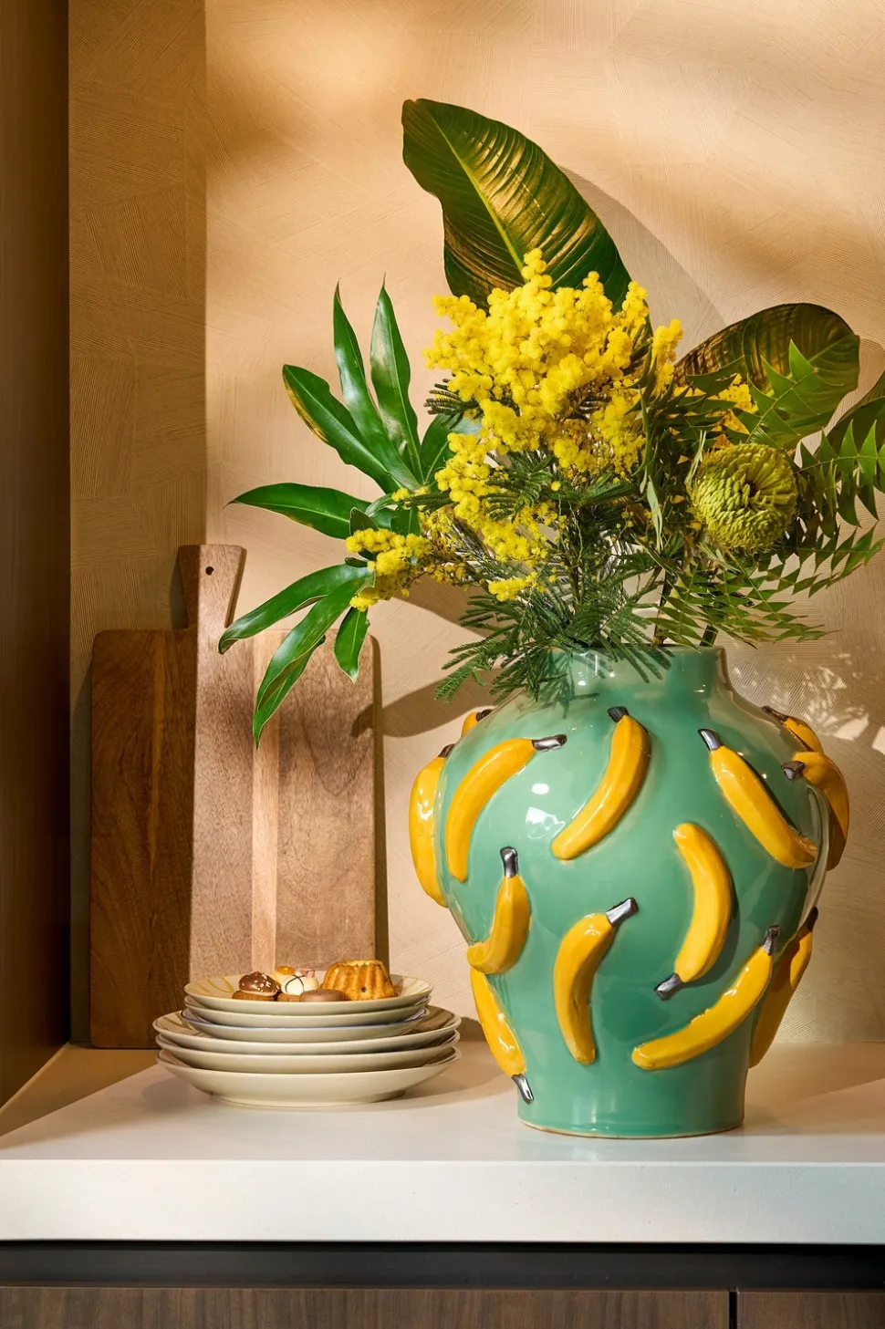 MICA DECORATIONS - Mica decorations - vase en céramique vert clair h38