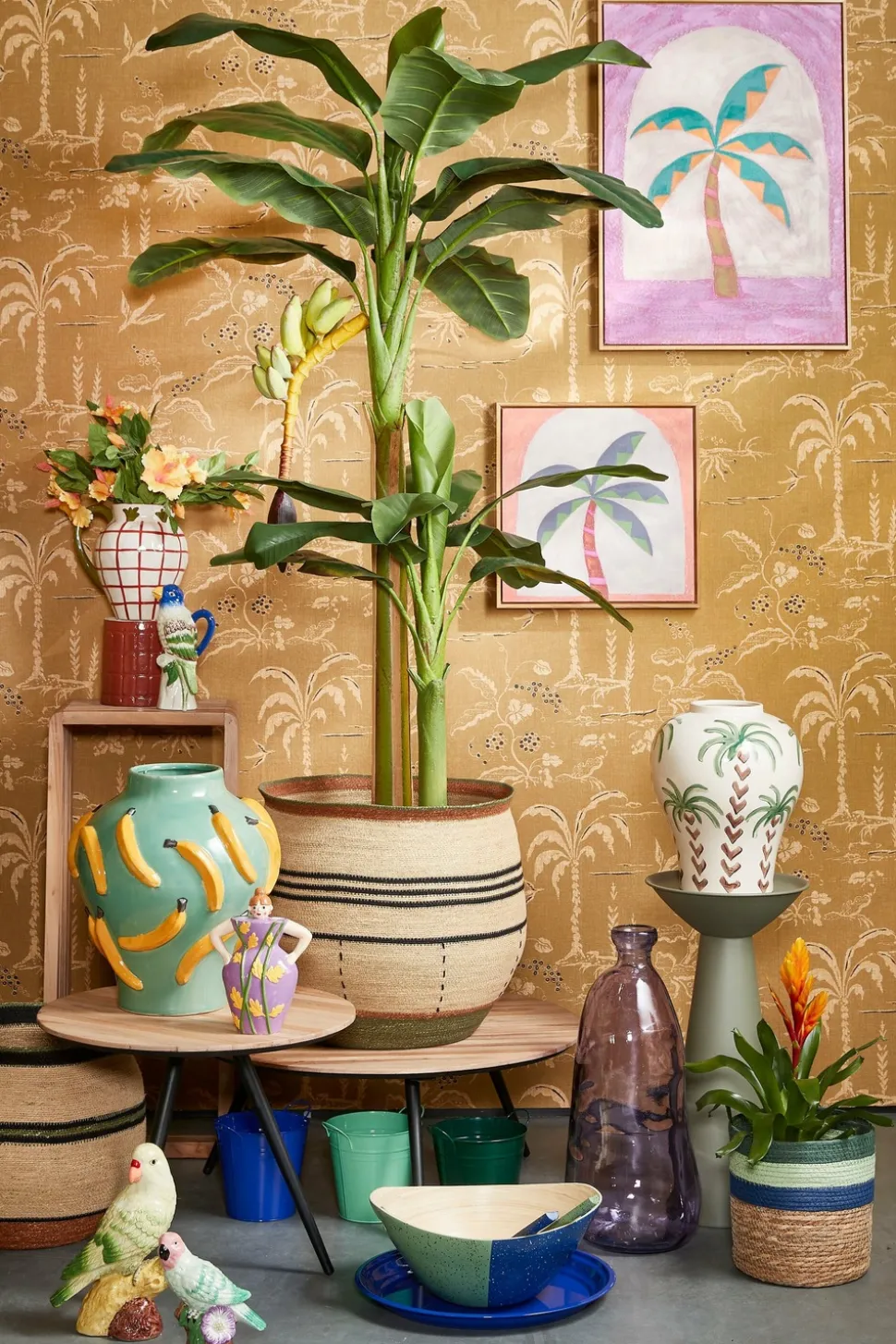 MICA DECORATIONS - Mica decorations - vase en céramique vert clair h38