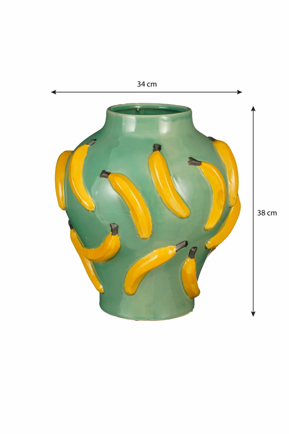 MICA DECORATIONS - Mica decorations - vase en céramique vert clair h38