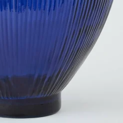 MICA DECORATIONS - Mica decorations - vase bouteille en verre recyclé bleu foncé h59