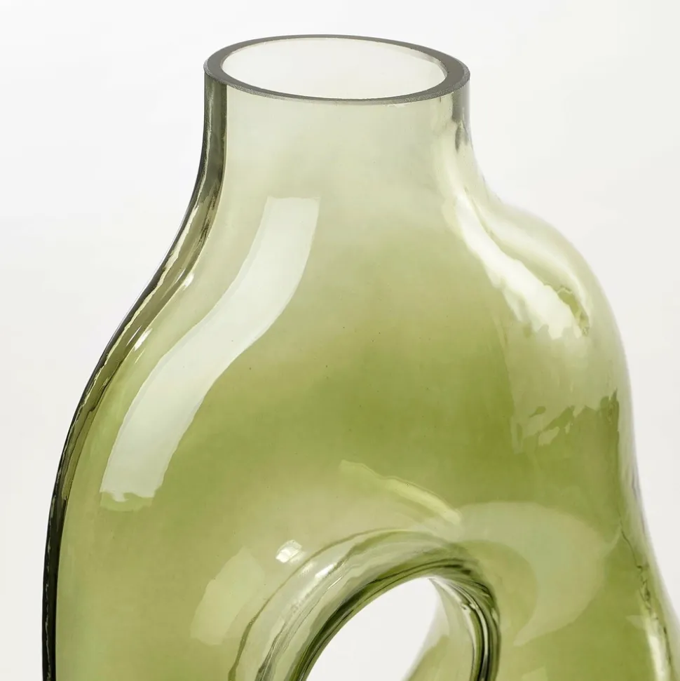 MICA DECORATIONS - Mica decorations - vase en verre vert clair h25
