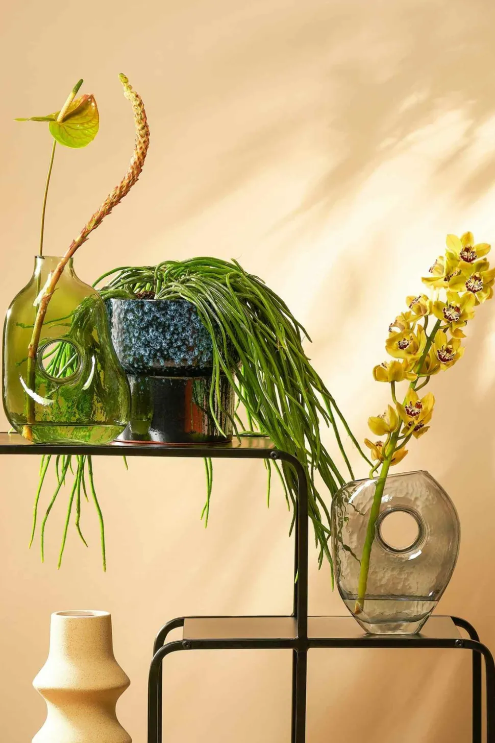 MICA DECORATIONS - Mica decorations - vase en verre vert clair h25