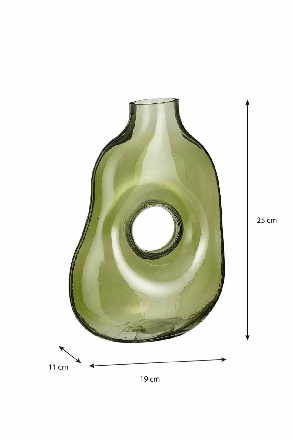 MICA DECORATIONS - Mica decorations - vase en verre vert clair h25