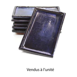 MISTRAL BONSAÏ - Plateau rectangulaire pour bonzaï, coloris bleu - L.20cm