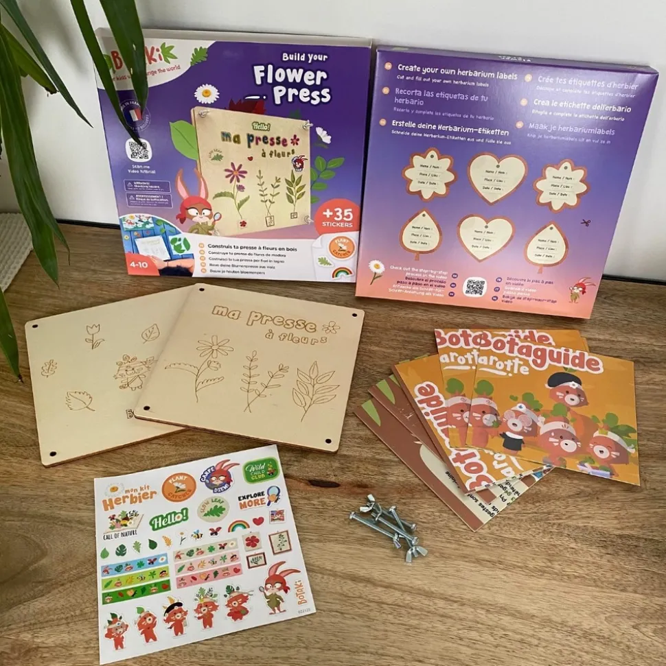 Mon kit herbier : je construis ma presse à fleurs et mon herbier