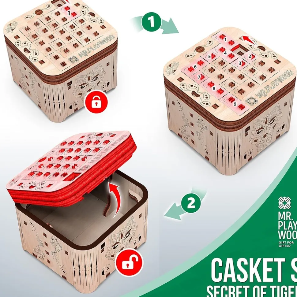 MR PLAYWOOD - Puzzle 3d boîte à secret tigre