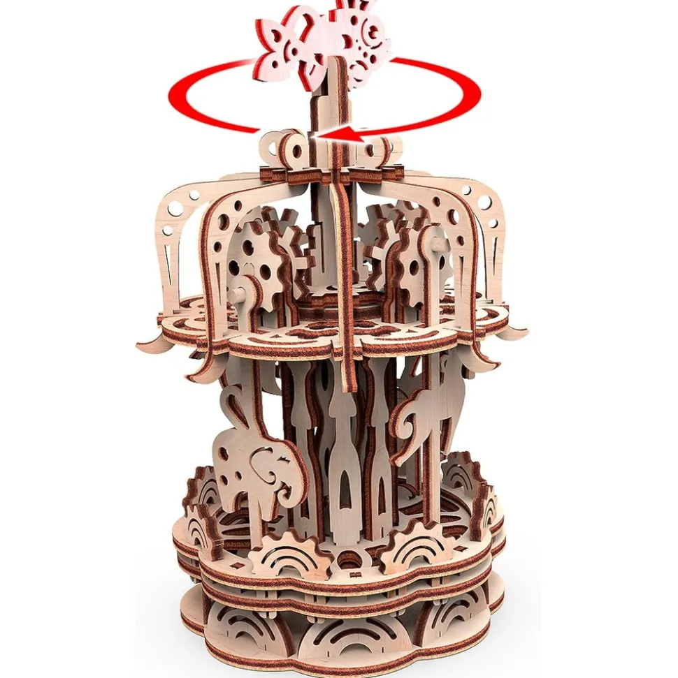 MR PLAYWOOD - Puzzle 3d carrousel s animé