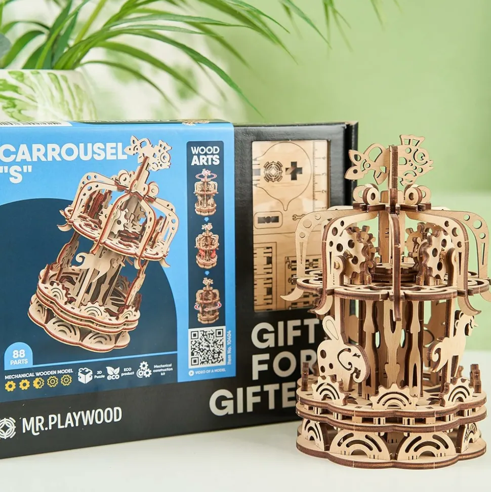 MR PLAYWOOD - Puzzle 3d carrousel s animé