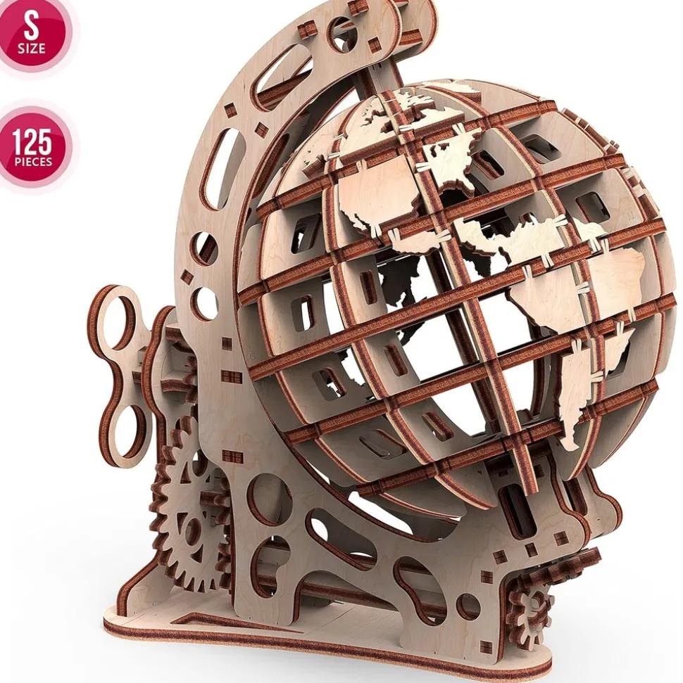 MR PLAYWOOD - Puzzle 3d globe mécanique s