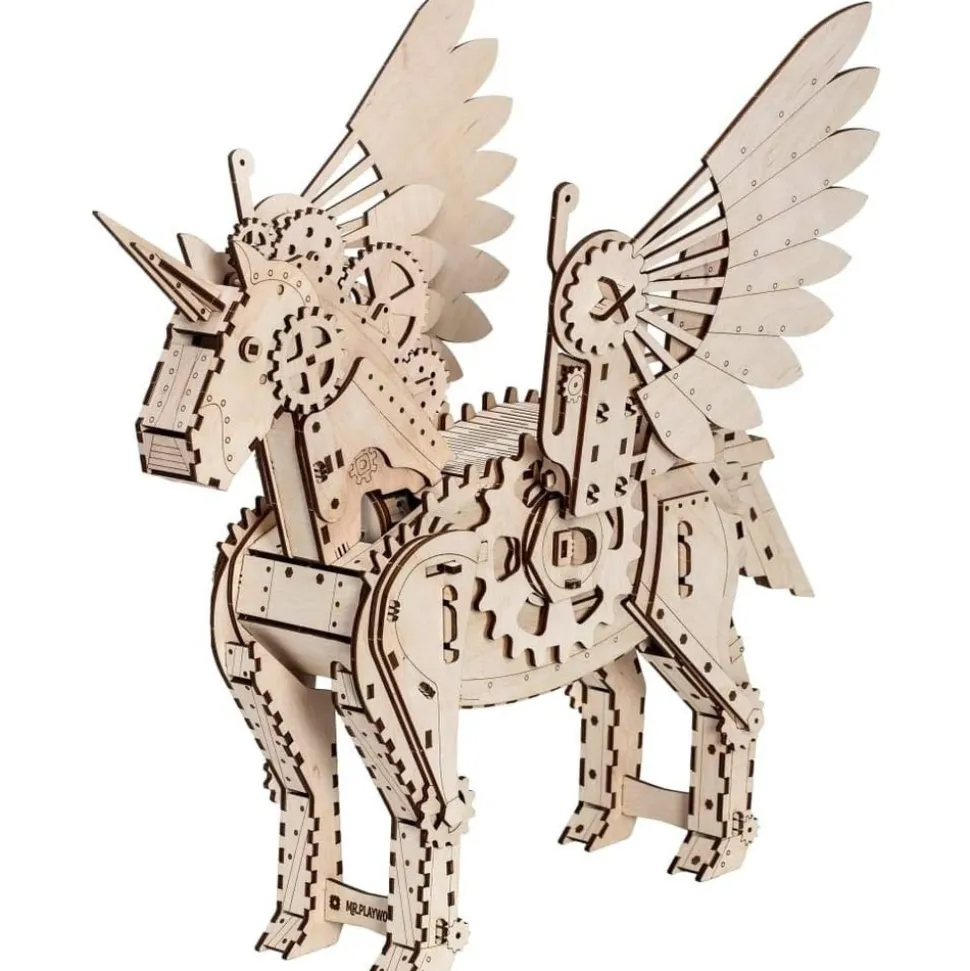 MR PLAYWOOD - Puzzle 3d licorne mécanique