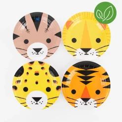 MY LITTLE DAY - 8 Assiettes mini animaux félins