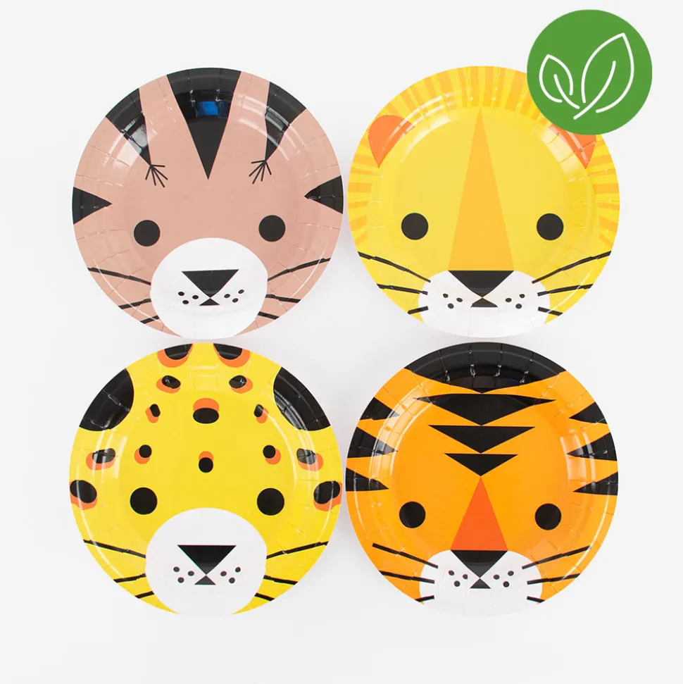 MY LITTLE DAY - 8 Assiettes mini animaux félins