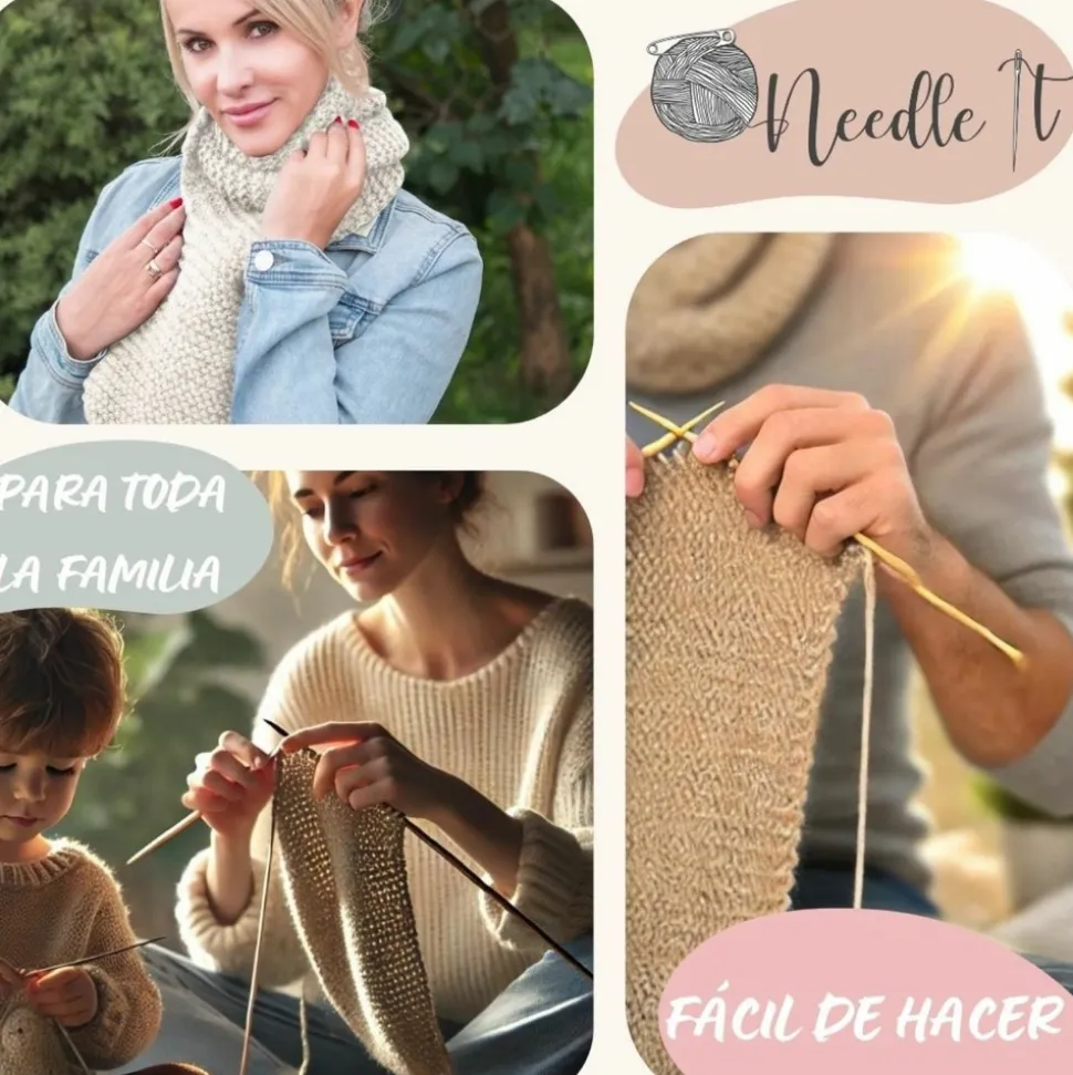 NEEDLE IT - Needle it® kit tricot écharpe noir