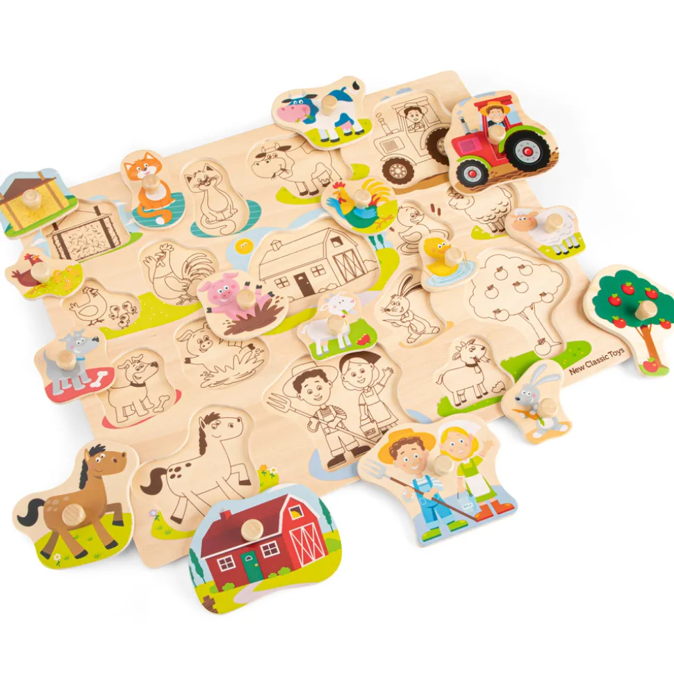 NEW CLASSIC TOYS - Grand puzzle ferme 16 pcs