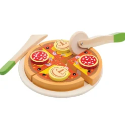 NEW CLASSIC TOYS - Pizza salami en bois à couper